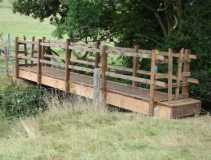 new footbridge at Wheel farm